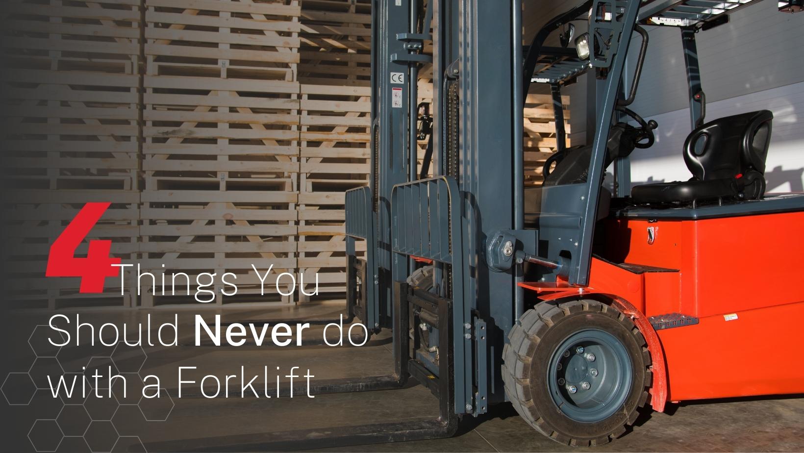 A couple of forklifts lined up